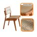 Conjunto de Mesa Retangular com Tampo Laminado Alana e 6 Cadeiras Lea Premium Linho Âmbar e Imbuia