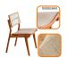 Conjunto de Mesa Retangular com Tampo Laminado Alana e 6 Cadeiras Lea Premium Linho Off White e Imbuia