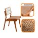 Conjunto de Mesa Retangular com Tampo Laminado Alana e 6 Cadeiras Lea Premium Linho Palha e Imbuia