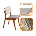 Conjunto de Mesa Retangular com Tampo Laminado Alana e 6 Cadeiras Lea Premium Linho Quartzo e Imbuia