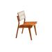 Conjunto de Mesa Retangular com Tampo Laminado Alana e 6 Cadeiras Lea Premium Tecido Sintético Caramelo e Imbuia