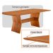 Conjunto de Mesa Retangular com Tampo Laminado Alana e 6 Cadeiras Lea Premium Tecido Sintético Puce e Imbuia
