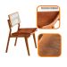 Conjunto de Mesa Retangular com Tampo Laminado Alana e 6 Cadeiras Lea Premium Tecido Sintético Puce e Imbuia
