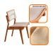 Conjunto de Mesa Retangular com Tampo Laminado Alana e 6 Cadeiras Lea Premium Veludo Bege e Imbuia