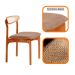 Conjunto de Mesa Retangular com Tampo Laminado Bellagio e 6 Cadeiras Itália Premium Linho Atacama e Cinamomo