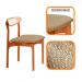Conjunto de Mesa Retangular com Tampo Laminado Bellagio e 6 Cadeiras Itália Premium Linho Âmbar e Cinamomo