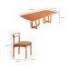 Conjunto de Mesa Retangular com Tampo Laminado Bellagio e 6 Cadeiras Itália Premium Linho Âmbar e Cinamomo