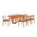 Conjunto de Mesa Retangular com Tampo Laminado Bellagio e 6 Cadeiras Itália Premium Linho Palha e Cinamomo