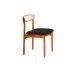 Conjunto de Mesa Retangular com Tampo Laminado Bellagio e 6 Cadeiras Itália Premium Linho Preto e Cinamomo