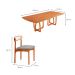 Conjunto de Mesa Retangular com Tampo Laminado Bellagio e 6 Cadeiras Itália Premium Linho Quartzo e Cinamomo