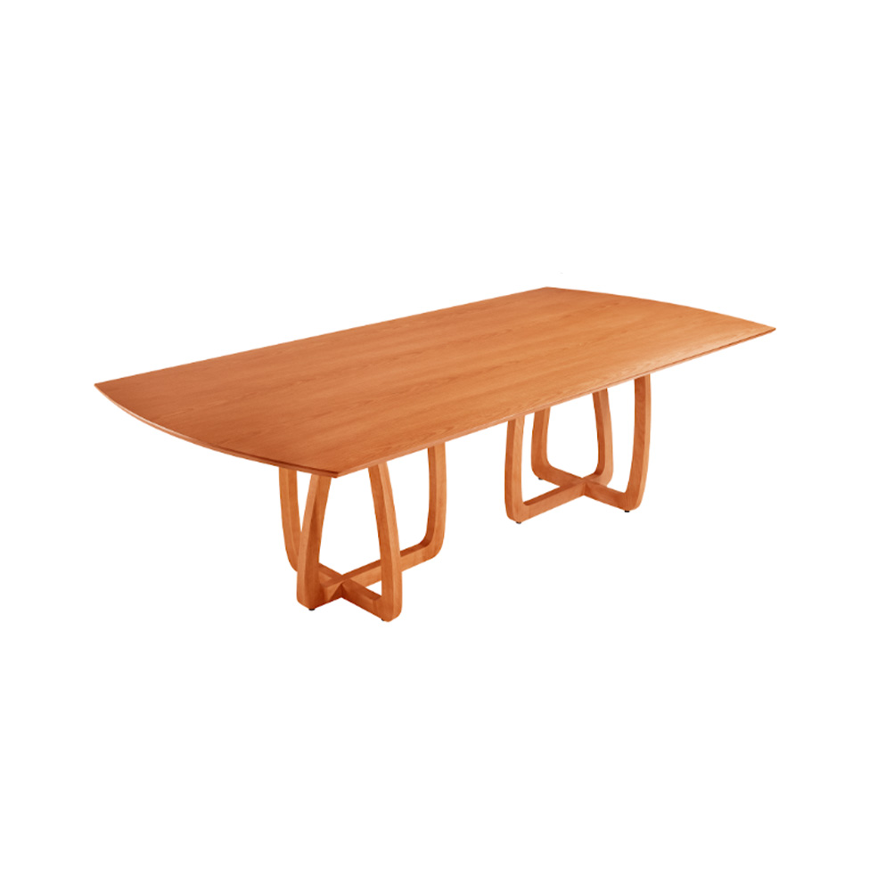 Conjunto de Mesa Retangular com Tampo Laminado Bellagio e 6 Cadeiras Itália Premium Linho Turim e Cinamomo