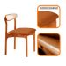 Conjunto de Mesa Retangular com Tampo Laminado Bellagio e 6 Cadeiras Itália Premium Tecido Sintético Caramelo e Cinamomo