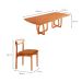 Conjunto de Mesa Retangular com Tampo Laminado Bellagio e 6 Cadeiras Itália Premium Tecido Sintético Caramelo e Cinamomo