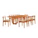 Conjunto de Mesa Retangular com Tampo Laminado Bellagio e 6 Cadeiras Itália Premium Tecido Sintético Milano e Cinamomo