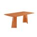 Conjunto de Mesa Retangular com Tampo Laminado Valência e 6 Cadeiras Floripa Linho Atacama e Cinamomo