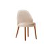 Conjunto de Mesa Retangular com Tampo Laminado Valência e 6 Cadeiras Floripa Linho Off White e Cinamomo