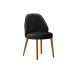 Conjunto de Mesa Retangular com Tampo Laminado Valência e 6 Cadeiras Floripa Linho Preto e Cinamomo