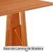 Conjunto de Mesa Retangular com Tampo Laminado Valência e 6 Cadeiras Floripa Linho Preto e Cinamomo