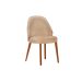 Conjunto de Mesa Retangular com Tampo Laminado Valência e 6 Cadeiras Floripa Tecido Sintético Milano e Cinamomo