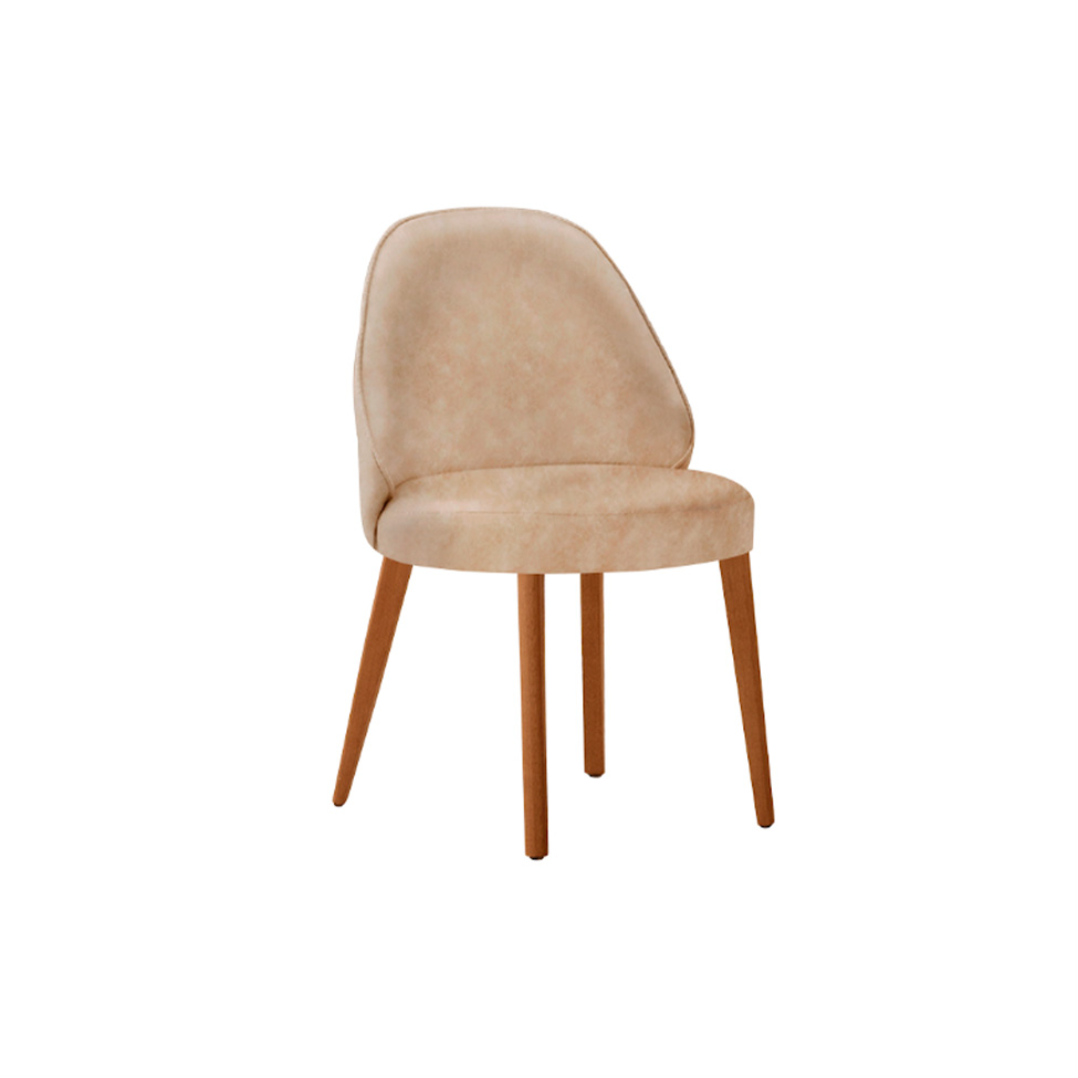 Conjunto de Mesa Retangular com Tampo Laminado Valência e 6 Cadeiras Floripa Tecido Sintético Milano e Cinamomo