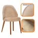 Conjunto de Mesa Retangular com Tampo Laminado Valência e 6 Cadeiras Floripa Tecido Sintético Milano e Cinamomo