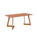Conjunto de Mesa Retangular com Tampo MDF Caju e 6 Cadeiras Juparanã Linho Bege e Cinamomo