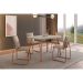 Conjunto de Mesa Retangular com Tampo MDP Petra Stellar e 4 Cadeiras Amélia Linho Areia e Rosê