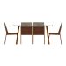 Conjunto de Mesa Retangular com Tampo MDP Petra Stellar e 6 Cadeiras Felipa Linho Areia e Caramelo