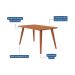 Conjunto de Mesa Retangular com Tampo de MDF Cinamomo Adele e 4 Cadeiras Paola Suede Nude e Madeira