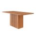Conjunto de Mesa Retangular com Tampo de MDF Cinamomo Ana e 6 Cadeiras Juliana Linho Bege e Madeira