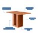 Conjunto de Mesa Retangular com Tampo de MDF Cinamomo Ariela e 4 Cadeiras Nicole Suede Bege