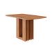 Conjunto de Mesa Retangular com Tampo de MDF Cinamomo Ariela e 4 Cadeiras Nicole Suede Bege