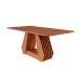 Conjunto de Mesa Retangular com Tampo de MDF Cinamomo Ágata e 6 Cadeiras Juliana Linho Grafite e Madeira