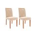 Conjunto de Mesa Retangular com Tampo de MDF Cinamomo Julieta e 4 Cadeiras Fernanda Suede Nude e Madeira