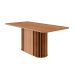 Conjunto de Mesa Retangular com Tampo de MDF Cinamomo Julieta e 6 Cadeiras Juliana Linho Grafite e Madeira
