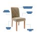 Conjunto de Mesa Retangular com Tampo de MDF Cinamomo Louise e 6 Cadeiras Fernanda Suede Joli e Madeira