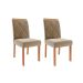 Conjunto de Mesa Retangular com Tampo de MDF Cinamomo Louise e 6 Cadeiras Fernanda Suede Joli e Madeira