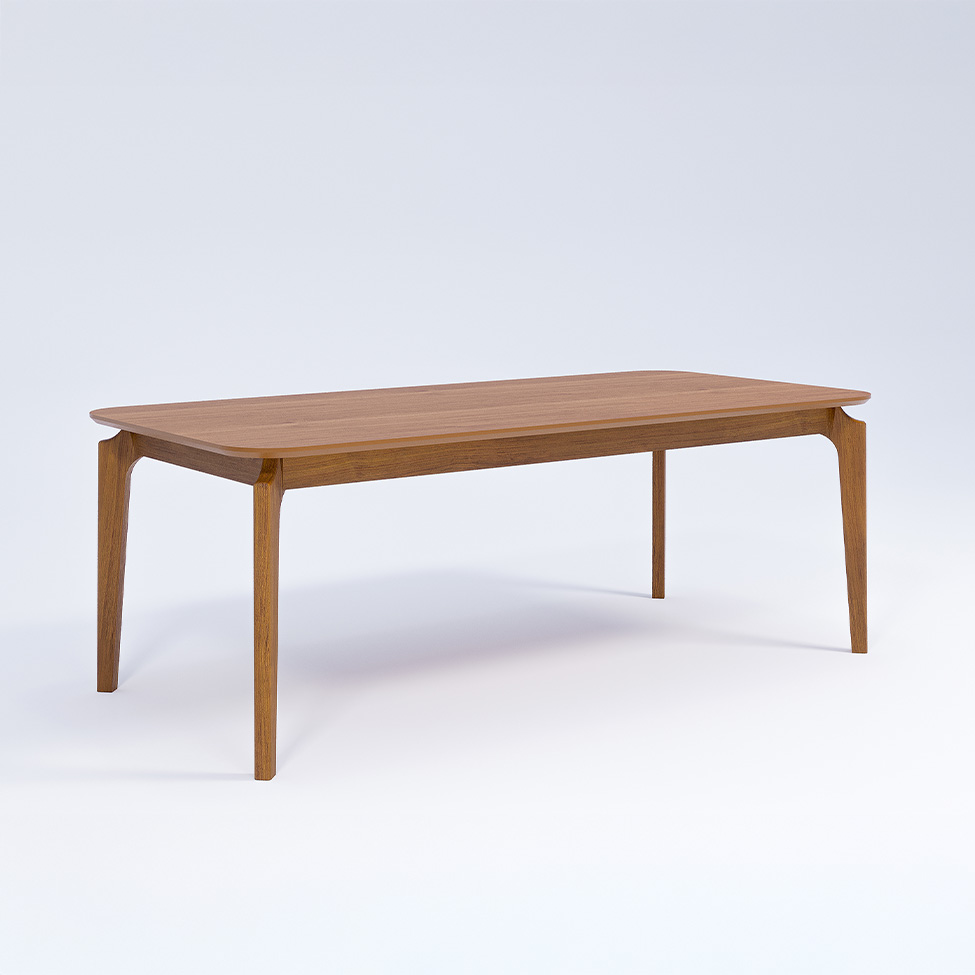 Conjunto de Mesa Retangular com Tampo de MDF Ficus e 8 Cadeiras Bella Revestimento Sintético Kaki e Cinamomo 210 cm