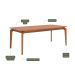 Conjunto de Mesa Retangular com Tampo de MDF Ficus e 8 Cadeiras Bella Revestimento Sintético Kaki e Cinamomo 210 cm
