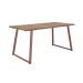 Conjunto de Mesa Retangular com Tampo de MDP Amadeirado Atlanta e 6 Cadeiras Mônaco Revestimento Sintético Cinza e Cobre