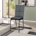 Conjunto de Mesa Retangular com Tampo de MDP Amadeirado Atlanta e 6 Cadeiras Mônaco Revestimento Sintético Cinza e Preto