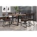 Conjunto de Mesa Retangular com Tampo de MDP Amadeirado Atlanta e 6 Cadeiras Nagóia Revestimento Sintético Marrom e Preto