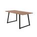 Conjunto de Mesa Retangular com Tampo de MDP Amadeirado Atlanta e 6 Cadeiras Nagóia Revestimento Sintético Marrom e Preto
