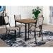 Conjunto de Mesa Retangular com Tampo de MDP Amadeirado e 4 Cadeiras Adriana II Revestimento Sintético Cedro e Preto