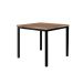 Conjunto de Mesa Retangular com Tampo de MDP Amadeirado e 4 Cadeiras Adriana II Revestimento Sintético Cedro e Preto