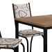 Conjunto de Mesa Retangular com Tampo de MDP Amadeirado e 4 Cadeiras Adriana II Revestimento Sintético Cedro e Preto