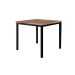 Conjunto de Mesa Retangular com Tampo de MDP Amadeirado e 4 Cadeiras Adriana II Revestimento Sintético Imbuia e Preto