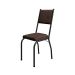 Conjunto de Mesa Retangular com Tampo de MDP Amadeirado e 4 Cadeiras Adriana II Revestimento Sintético Imbuia e Preto