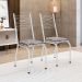 Conjunto de Mesa Retangular com Tampo de MDP Amadeirado e 6 Cadeiras Adriana I Revestimento Sintético Cedro e Branco