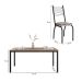 Conjunto de Mesa Retangular com Tampo de MDP Amadeirado e 6 Cadeiras Adriana I Revestimento Sintético Cedro e Preto